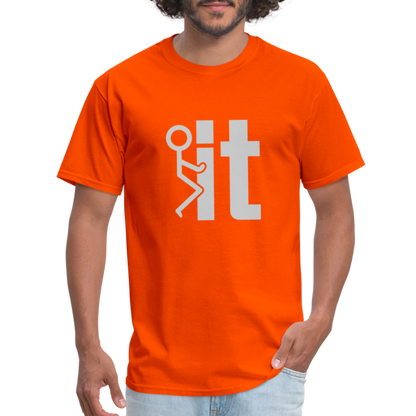 F it T-Shirt (Funny & Carefree Tee) - orange