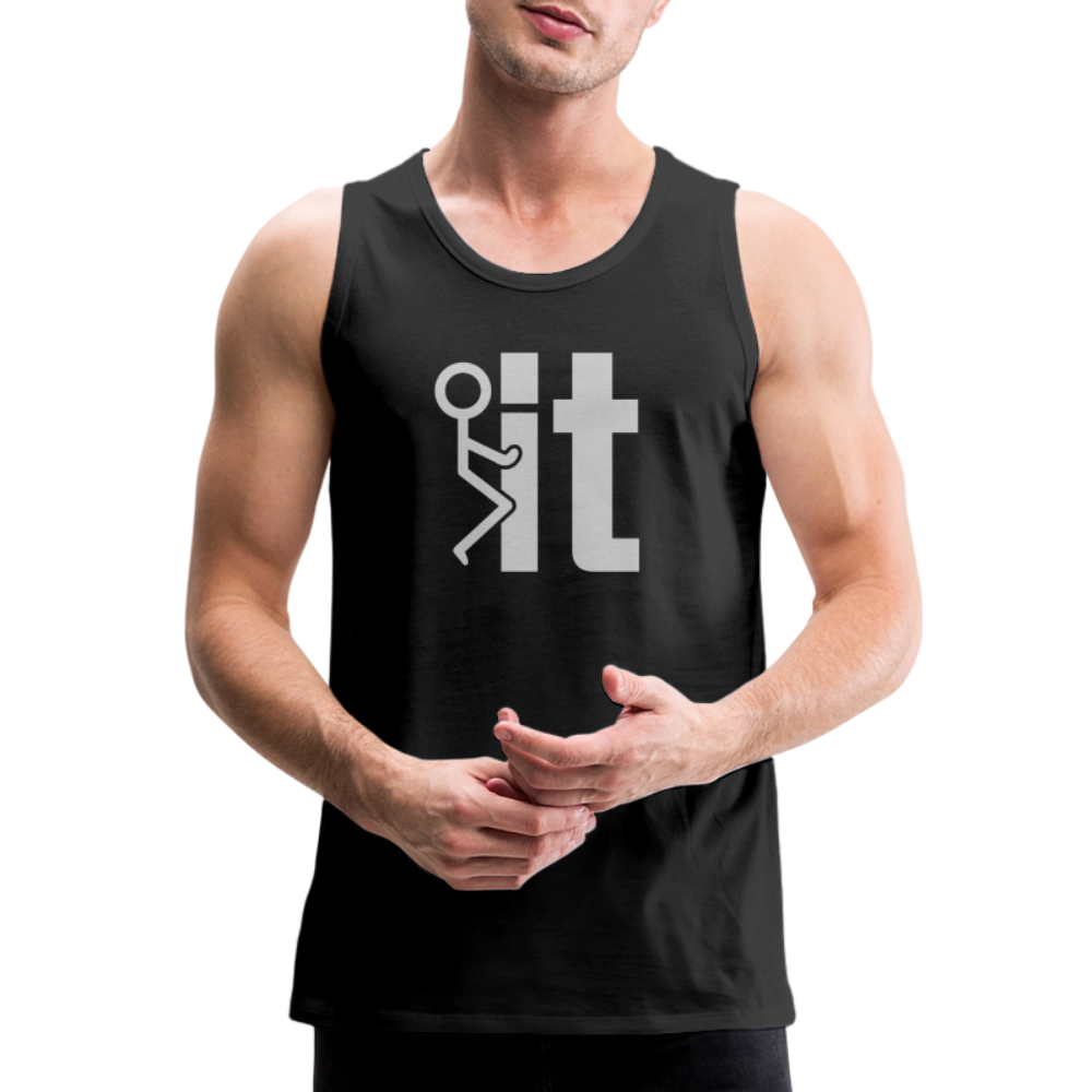 F it Men’s Premium Tank Top (Funny & Carefree) - black