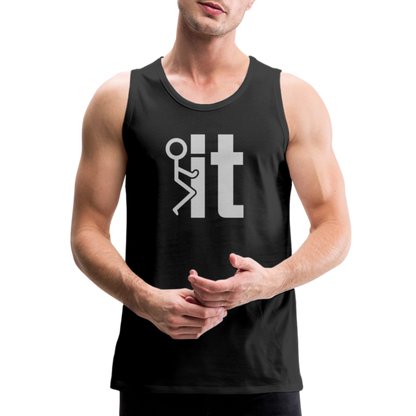 F it Men’s Premium Tank Top (Funny & Carefree) - black