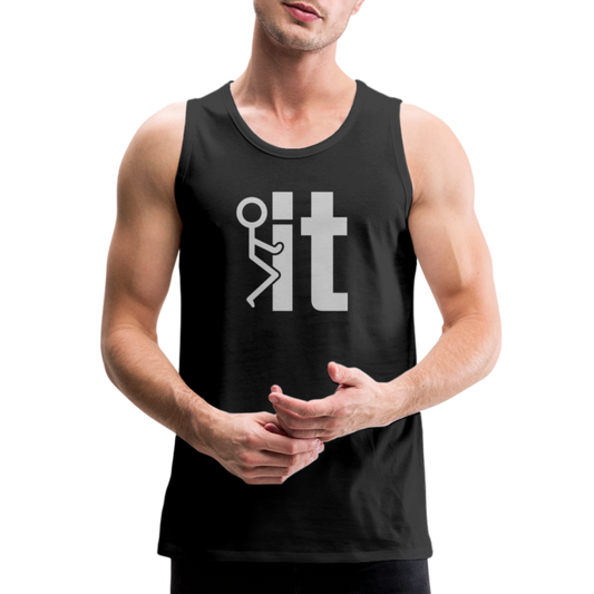 F it Men’s Premium Tank Top (Funny & Carefree) - black