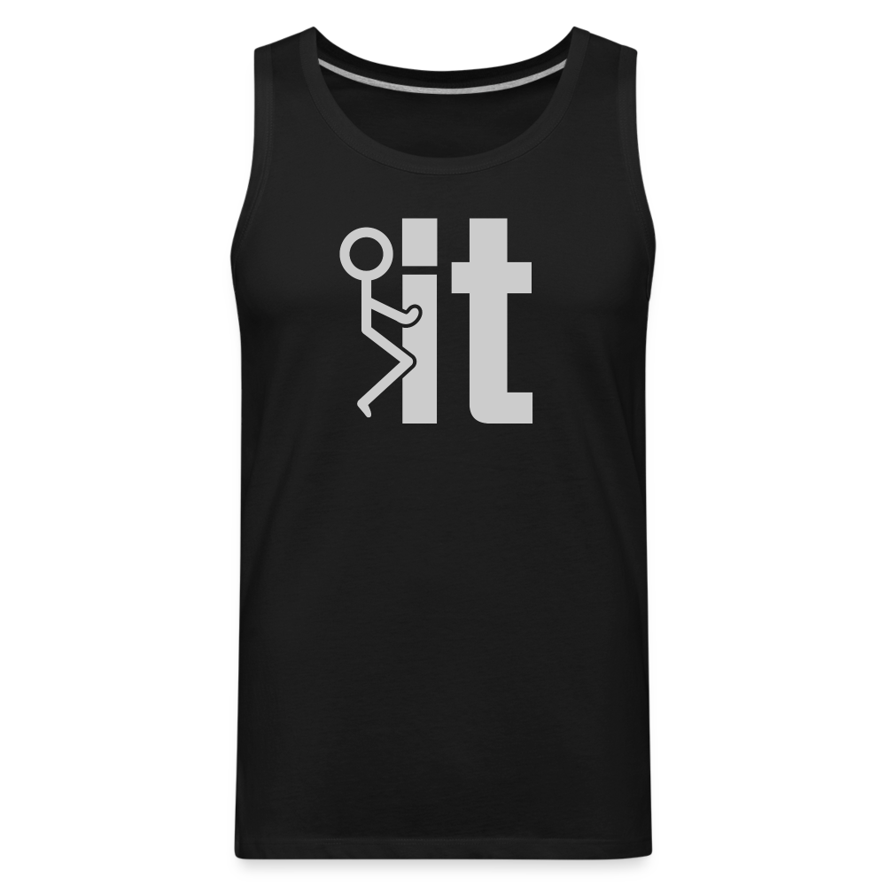 F it Men’s Premium Tank Top (Funny & Carefree) - black