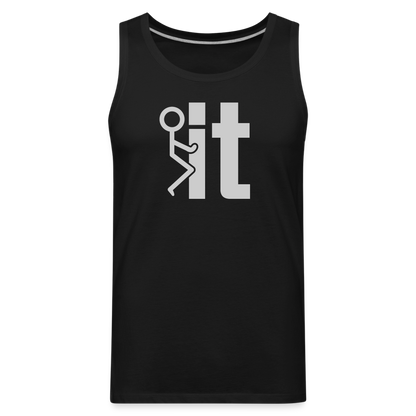 F it Men’s Premium Tank Top (Funny & Carefree) - black