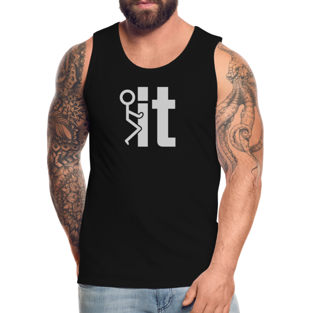 F it Men’s Premium Tank Top (Funny & Carefree) - black