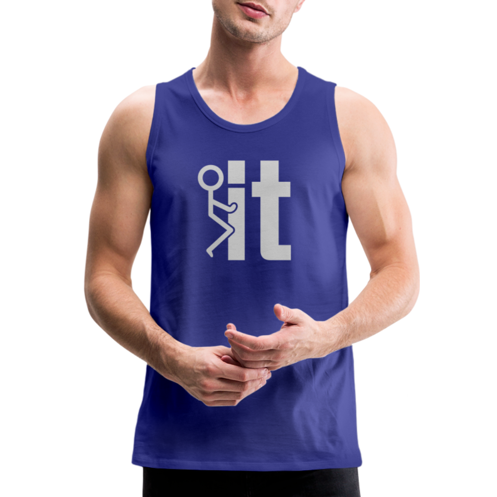 F it Men’s Premium Tank Top (Funny & Carefree) - royal blue