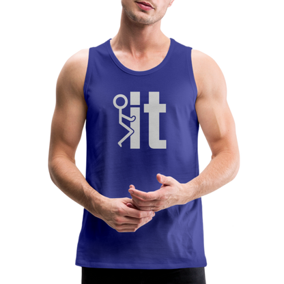 F it Men’s Premium Tank Top (Funny & Carefree) - royal blue