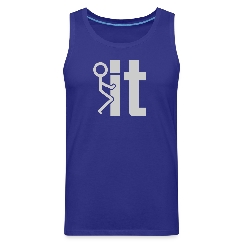 F it Men’s Premium Tank Top (Funny & Carefree) - royal blue