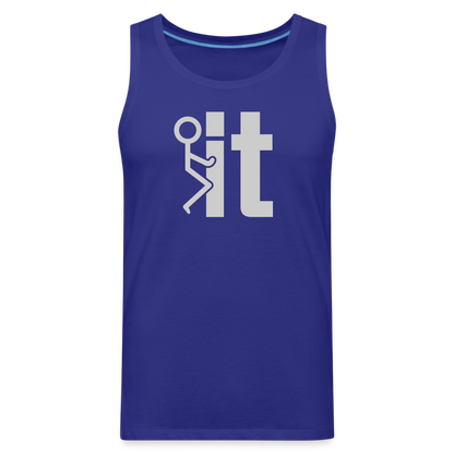 F it Men’s Premium Tank Top (Funny & Carefree) - royal blue