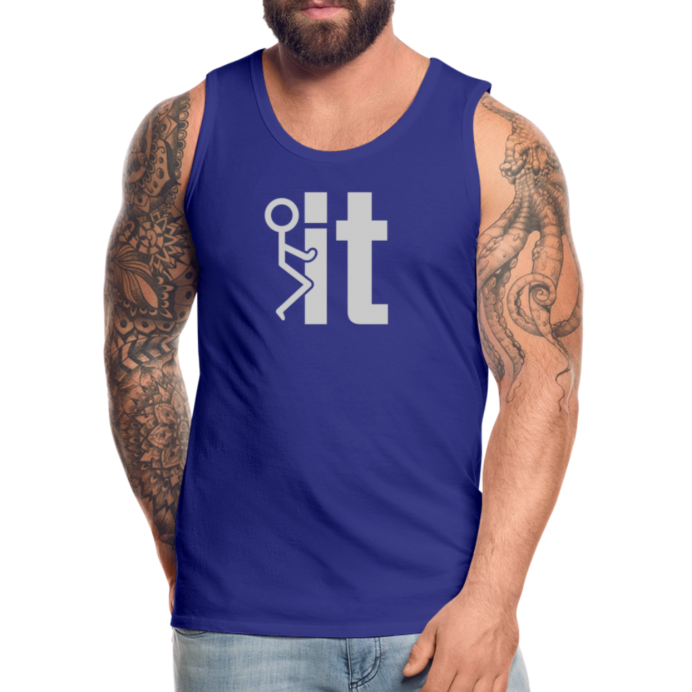 F it Men’s Premium Tank Top (Funny & Carefree) - royal blue