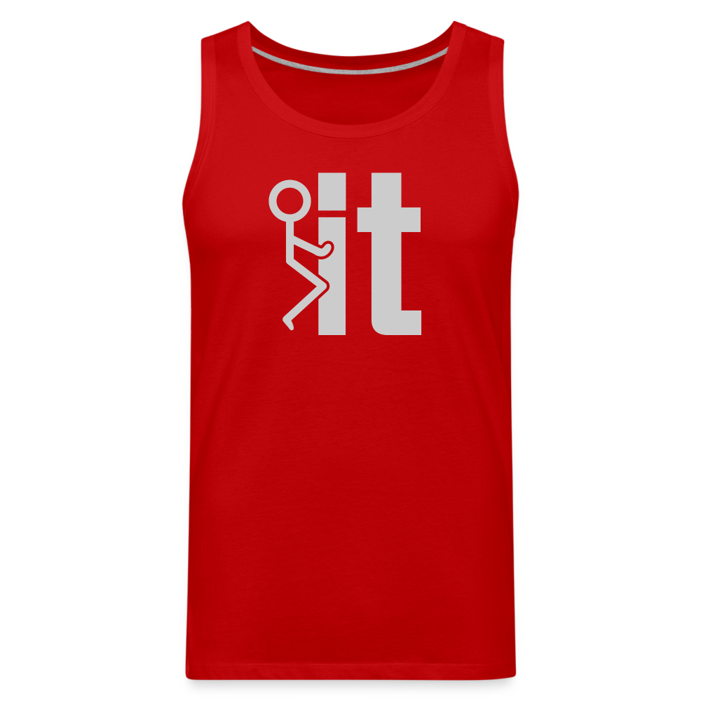 F it Men’s Premium Tank Top (Funny & Carefree) - red