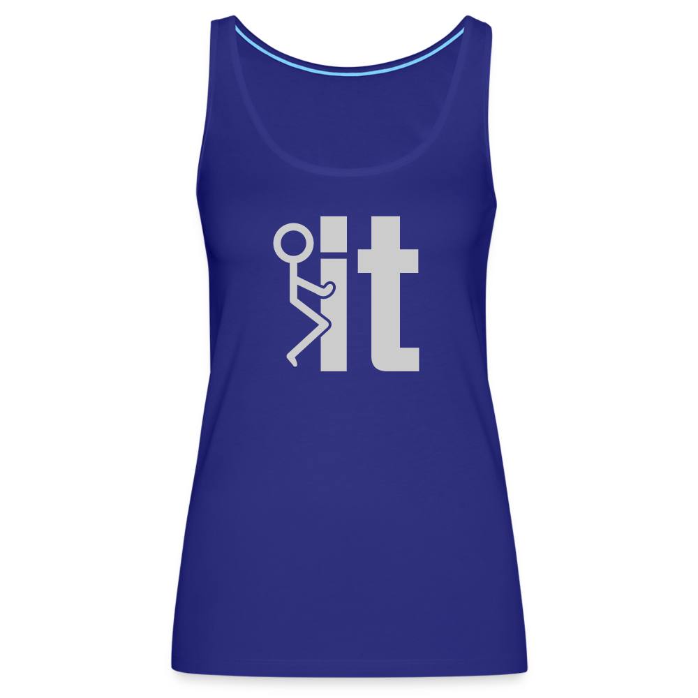 F it Women’s Premium Tank Top (Funny & Carefree) - royal blue