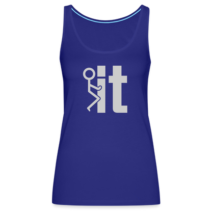 F it Women’s Premium Tank Top (Funny & Carefree) - royal blue