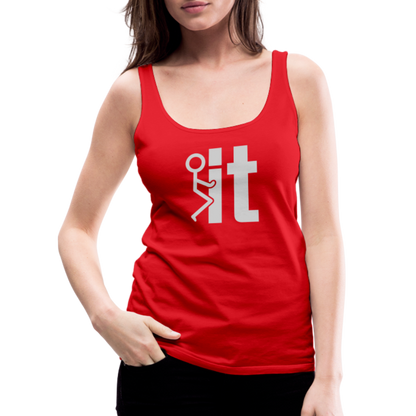 F it Women’s Premium Tank Top (Funny & Carefree) - red