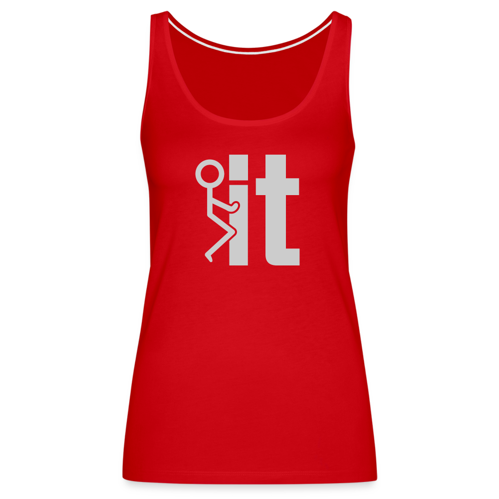 F it Women’s Premium Tank Top (Funny & Carefree) - red