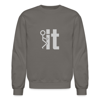 F it Sweatshirt (Funny & Carefree) - asphalt gray