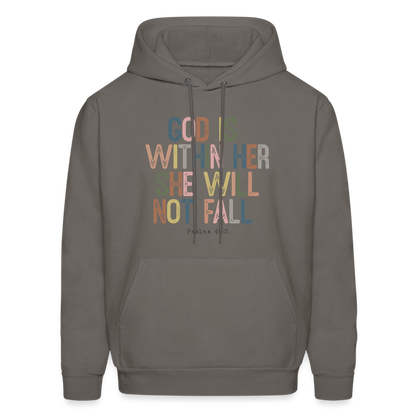 God Is Within Her She Will Not Fail (Psalms 46:5) Hoodie - asphalt gray