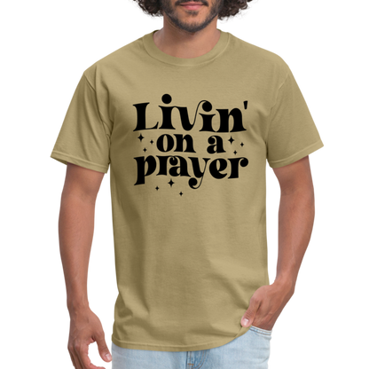 Livin on a Prayer T-Shirt - khaki