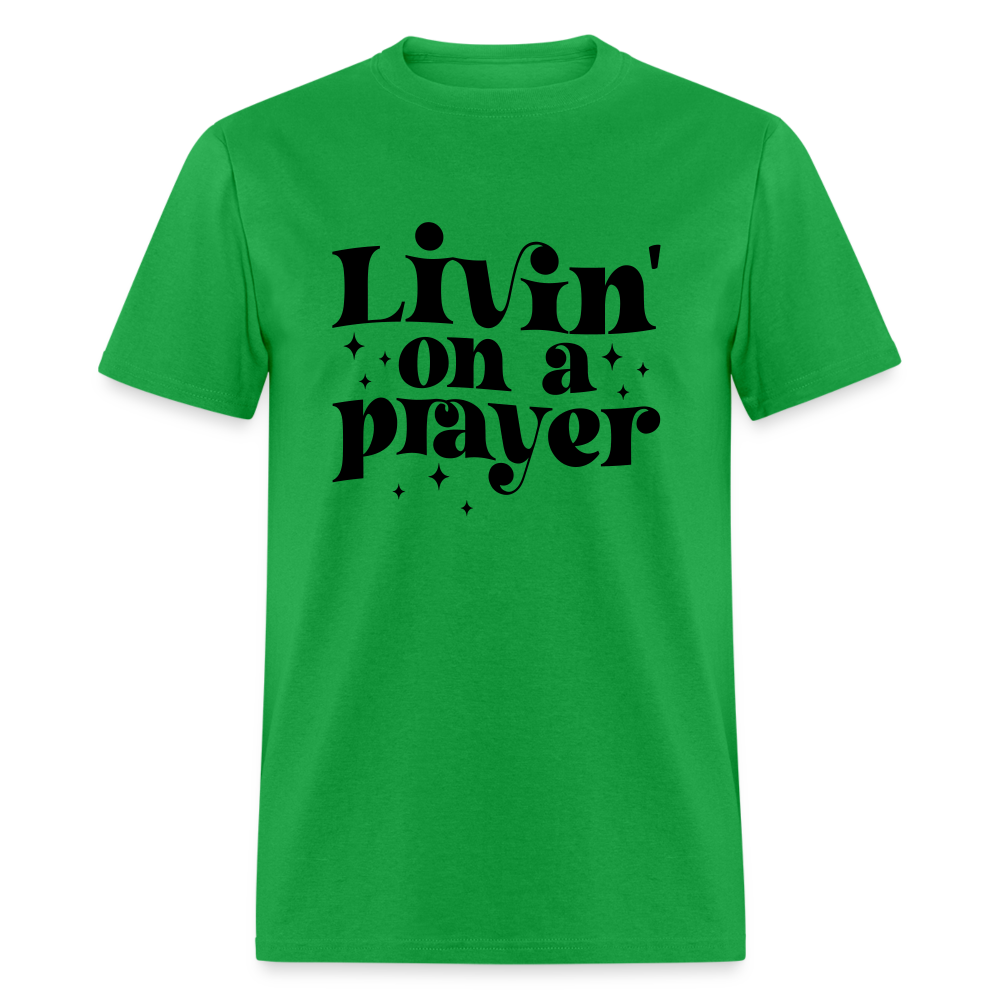 Livin on a Prayer T-Shirt - bright green