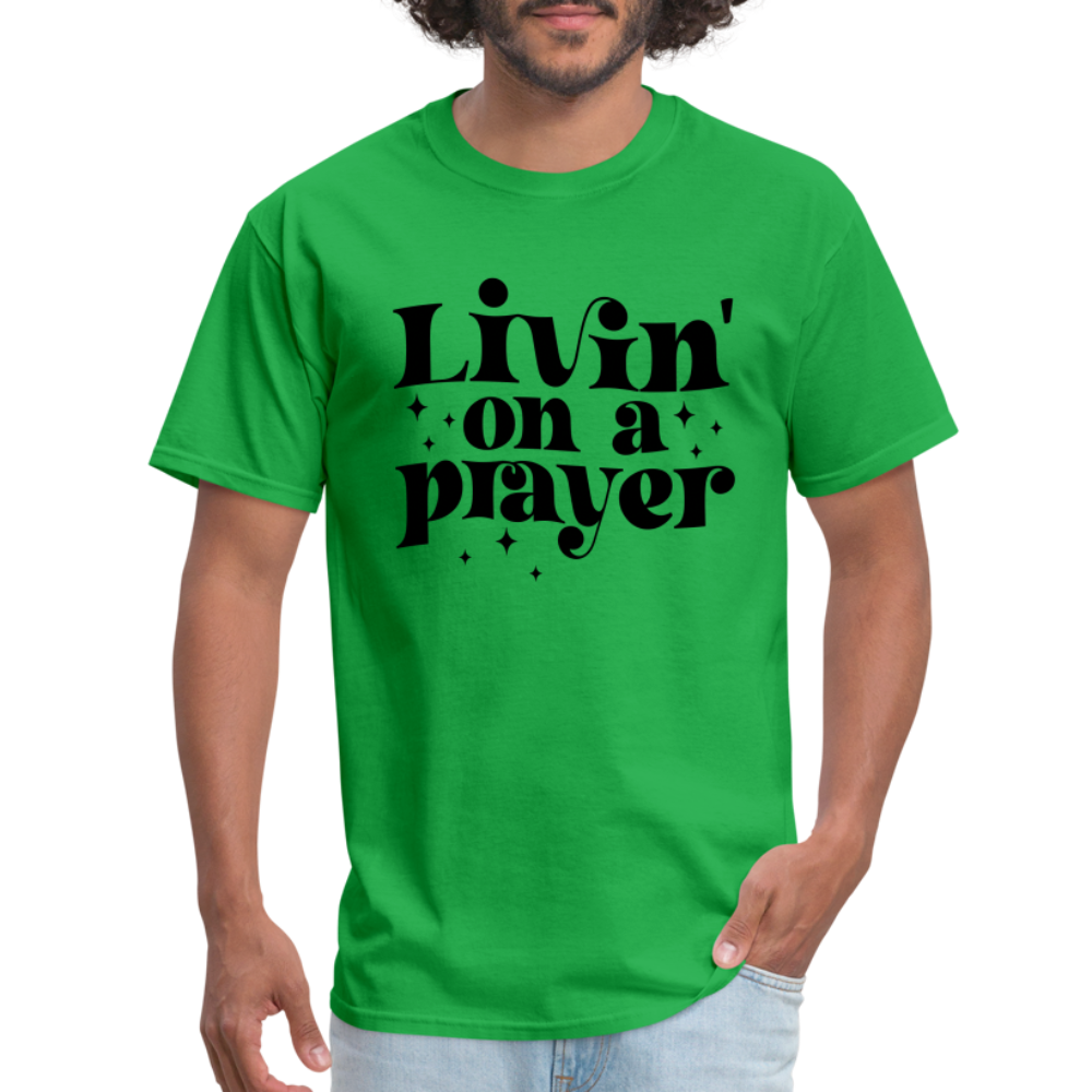 Livin on a Prayer T-Shirt - bright green