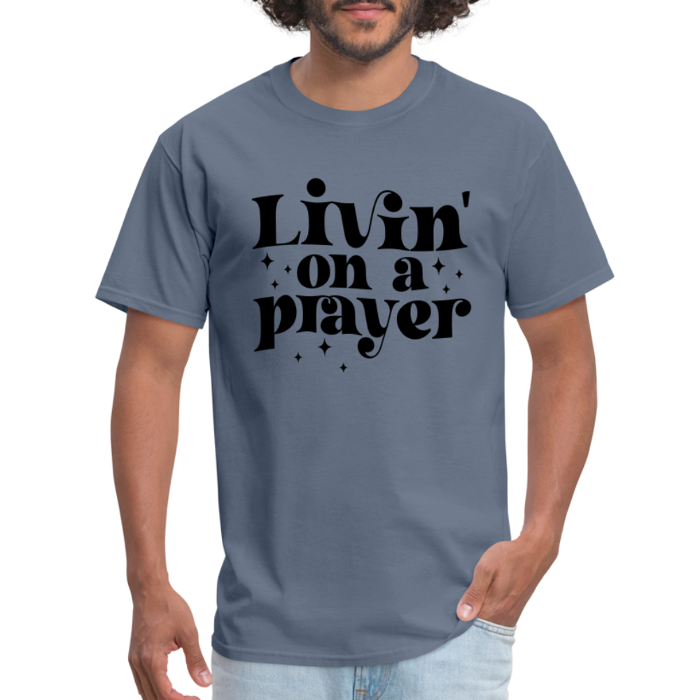 Livin on a Prayer T-Shirt - denim