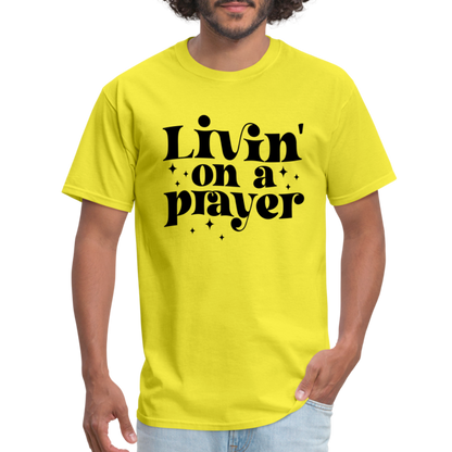 Livin on a Prayer T-Shirt - yellow