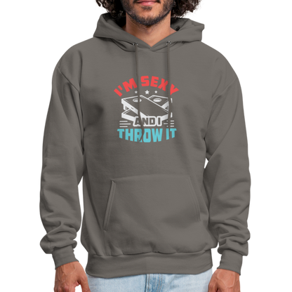 I'm Sexy and I Throw It (Cornhole Game) Hoodie - asphalt gray