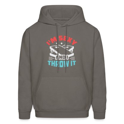 I'm Sexy and I Throw It (Cornhole Game) Hoodie - asphalt gray