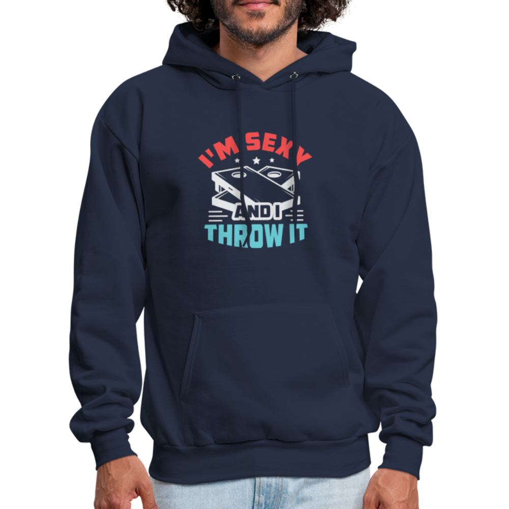 I'm Sexy and I Throw It (Cornhole Game) Hoodie - navy