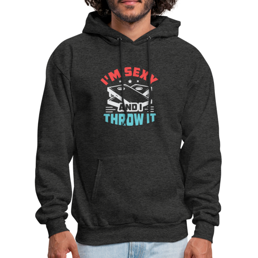 I'm Sexy and I Throw It (Cornhole Game) Hoodie - charcoal grey