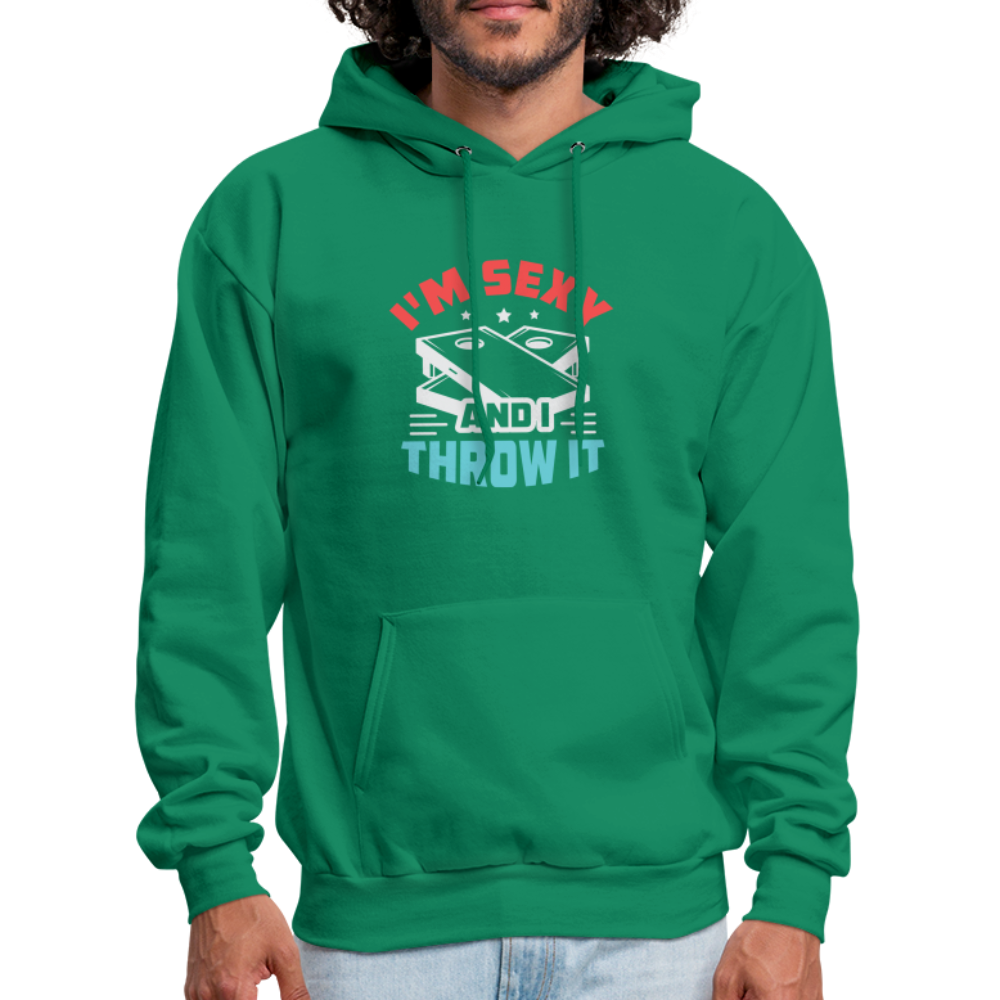 I'm Sexy and I Throw It (Cornhole Game) Hoodie - kelly green