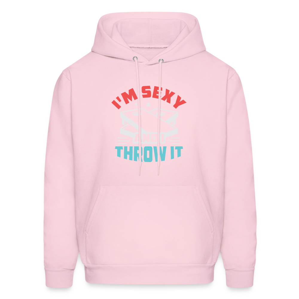 I'm Sexy and I Throw It (Cornhole Game) Hoodie - pale pink