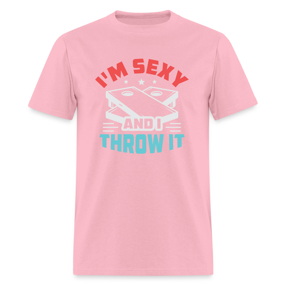 I'm Sexy and I Throw It (Cornhole Game) T-Shirt - pink