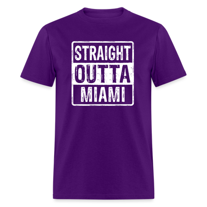 Straight Outta Miami T-Shirt (Florida) - purple