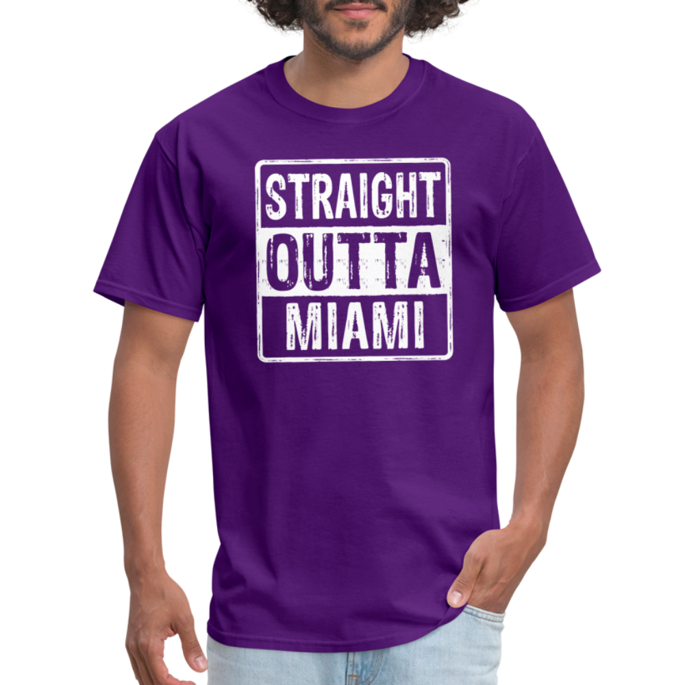 Straight Outta Miami T-Shirt (Florida) - purple