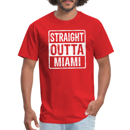 Straight Outta Miami T-Shirt (Florida) - red