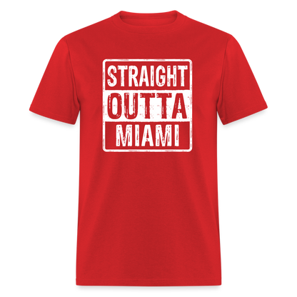 Straight Outta Miami T-Shirt (Florida) - red