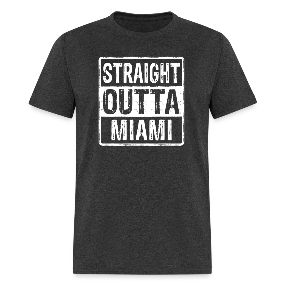 Straight Outta Miami T-Shirt (Florida) - heather black