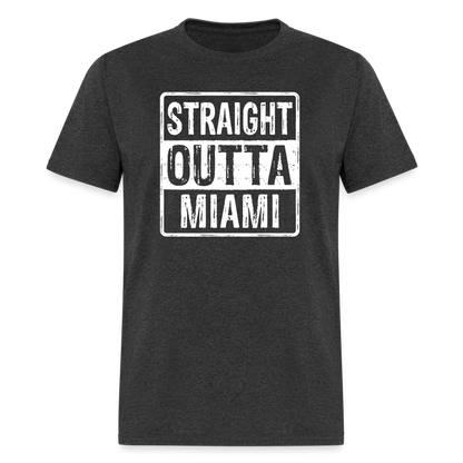 Straight Outta Miami T-Shirt (Florida) - heather black