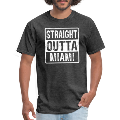 Straight Outta Miami T-Shirt (Florida) - heather black