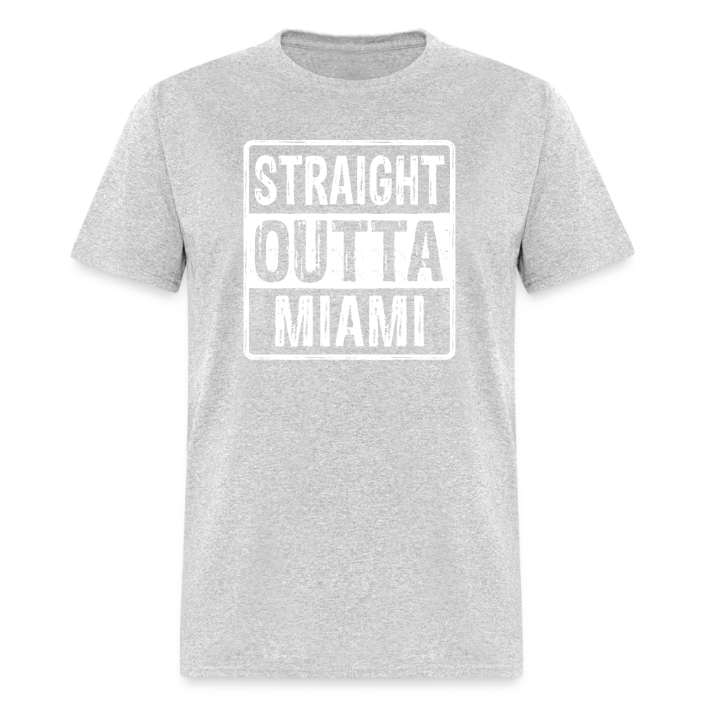 Straight Outta Miami T-Shirt (Florida) - heather gray