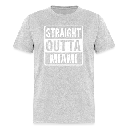 Straight Outta Miami T-Shirt (Florida) - heather gray