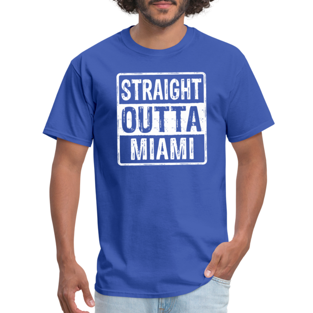 Straight Outta Miami T-Shirt (Florida) - royal blue