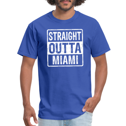 Straight Outta Miami T-Shirt (Florida) - royal blue