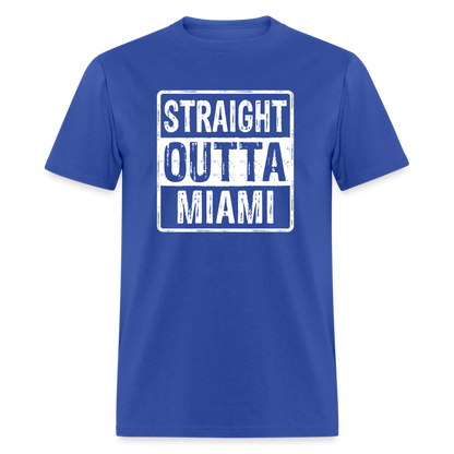 Straight Outta Miami T-Shirt (Florida) - royal blue