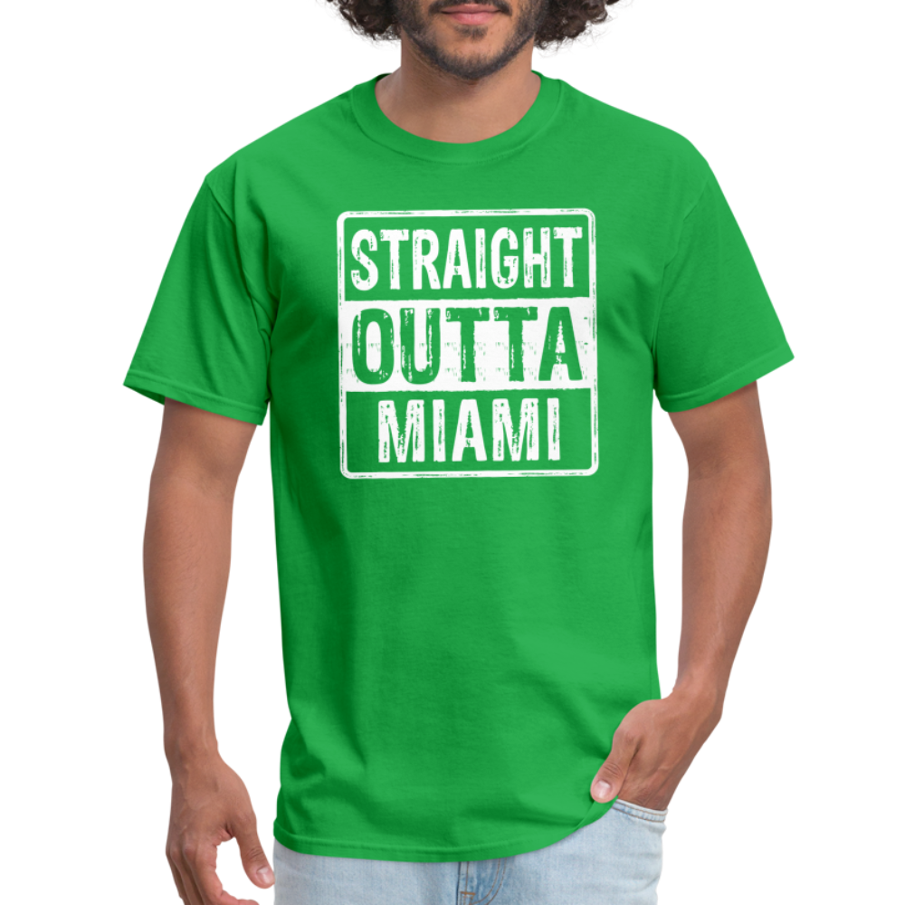 Straight Outta Miami T-Shirt (Florida) - bright green