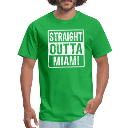 Straight Outta Miami T-Shirt (Florida) - bright green