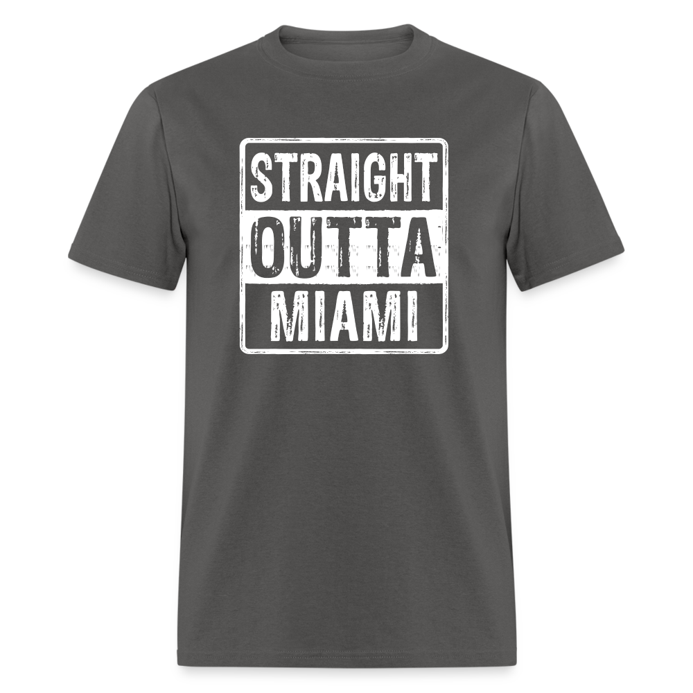 Straight Outta Miami T-Shirt (Florida) - charcoal