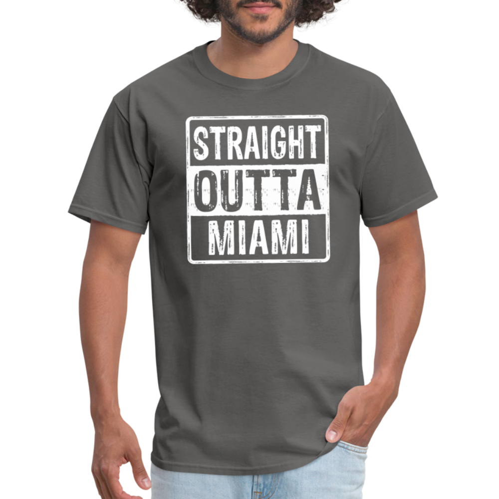 Straight Outta Miami T-Shirt (Florida) - charcoal