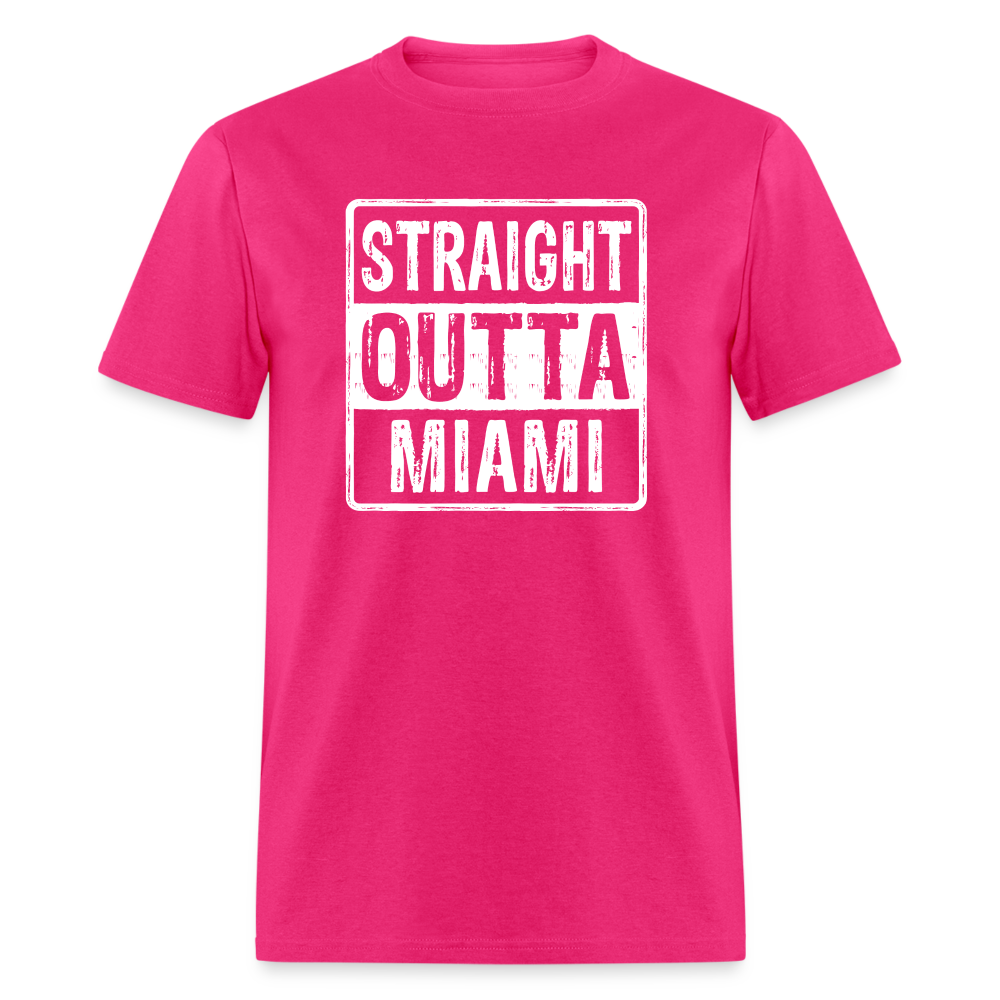 Straight Outta Miami T-Shirt (Florida) - fuchsia