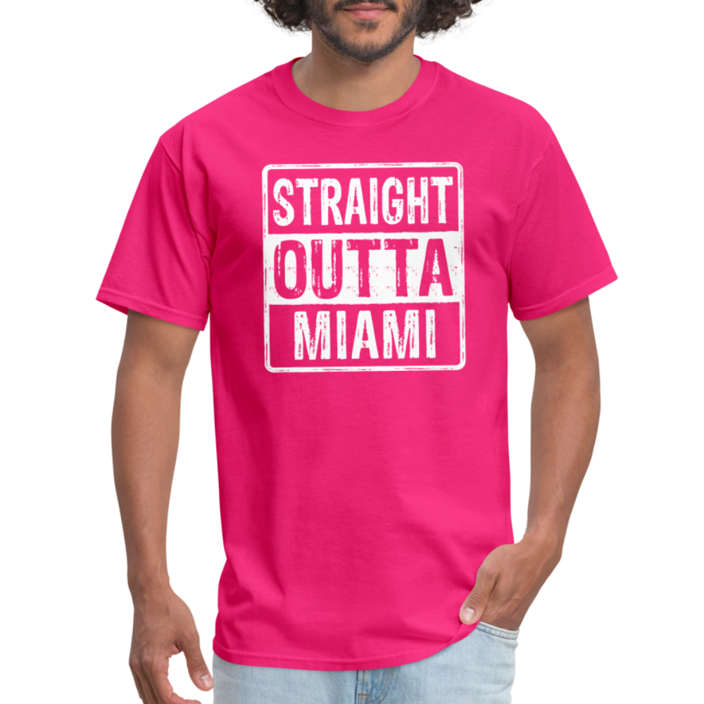 Straight Outta Miami T-Shirt (Florida) - fuchsia