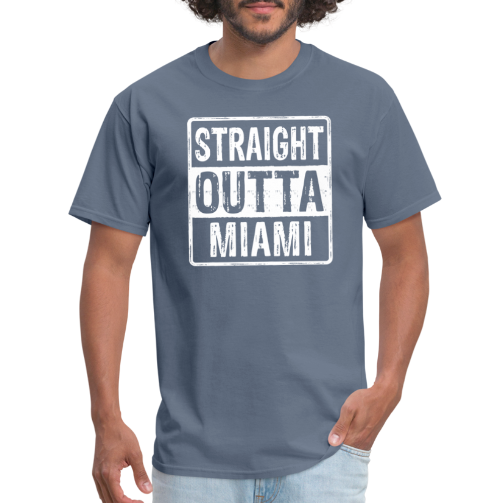 Straight Outta Miami T-Shirt (Florida) - denim